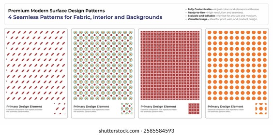 Minimalist Contemporary Seamless Patterns for Stylish Decor
