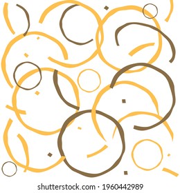 Minimalist contemporary trendy pattern. Yellow and grey shapes. Fashionable template for design.