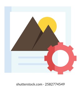 Minimalist content management icon representing blog optimization, digital strategy, and publishing tools.