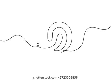 Ilustración vectorial abstracta de la curva del arco iris del arte de línea continua minimalista