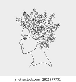 Minimalist continuous line art