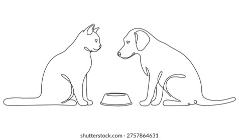Minimalist continuous line drawing