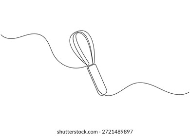 Minimalista contínuo um desenho de linha de uísque de cozinha