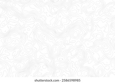 Minimalist contour line illustration for topographic design