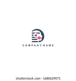 diseño minimalista del logotipo vectorial de conversación