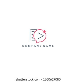 diseño minimalista del logotipo vectorial de conversación