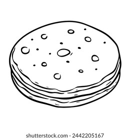 Minimalist cookie icon in vector format.