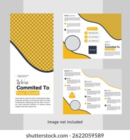 Minimalist corporate business Tri fold brochure design