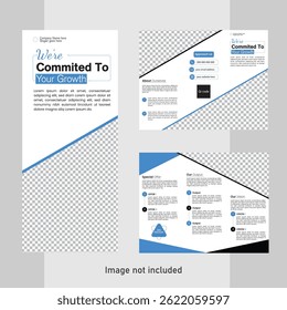 Minimalist corporate business Tri fold brochure design