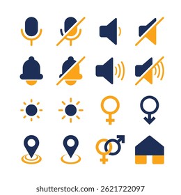 Minimalista Corporate Icon Set - Estilo Colorido