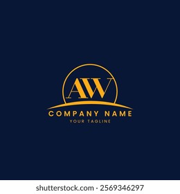 Minimalist Corporate Logo with Initials and Arc Design