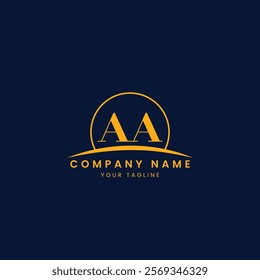 Minimalist Corporate Logo with Initials and Arc Design