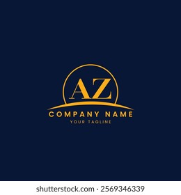Minimalist Corporate Logo with Initials and Arc Design