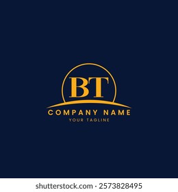 Minimalist Corporate Logo with Initials and Arc Design