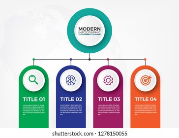 Minimalist Corporate organization chart. Organization infographic design vector.