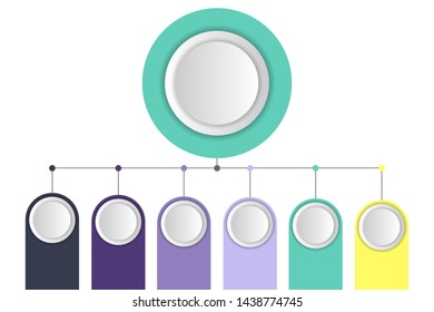 Minimalist Corporate organization chart. Organization infographic design vector