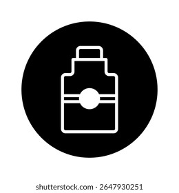 Design minimalista de ícone de garrafa cosmética com simplicidade e estilo elegantes, proporcionando sofisticada representação gráfica e estética