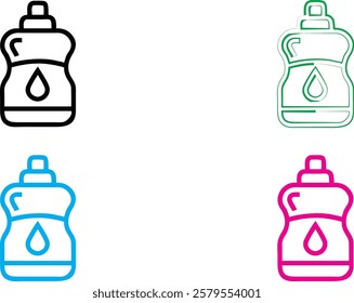 Minimalist cosmetic icons, beauty product outlines, skincare packaging illustrations, colorful toiletry silhouettes, simple line drawings of lotions and creams, geometric beauty container designs, fla