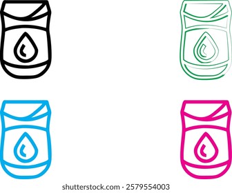 Minimalist cosmetic icons, beauty product outlines, skincare packaging illustrations, colorful toiletry silhouettes, simple line drawings of lotions and creams, geometric beauty container designs, fla