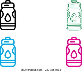 Minimalist cosmetic icons, beauty product outlines, skincare packaging illustrations, colorful toiletry silhouettes, simple line drawings of lotions and creams, geometric beauty container designs, fla