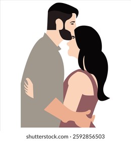 minimalist couple in love has a good relationship, man and
woman holding a red heart shape, couple concept for
valentine's day and love day, vector lover illustration