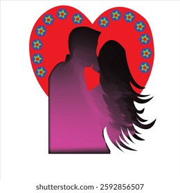 minimalist couple in love has a good relationship, man and
woman holding a red heart shape, couple concept for
valentine's day and love day, vector lover illustration