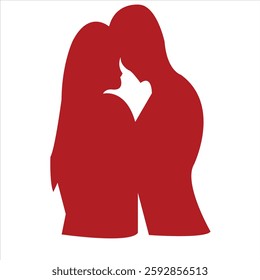 minimalist couple in love has a good relationship, man and
woman holding a red heart shape, couple concept for
valentine's day and love day, vector lover illustration