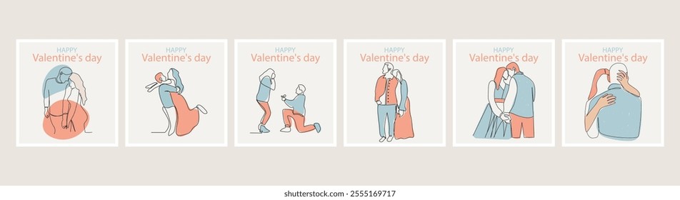 Minimalist Couple One Line Drawing,  Couple Art Print, Bedroom Art, valentines day Love Poster VECTOR