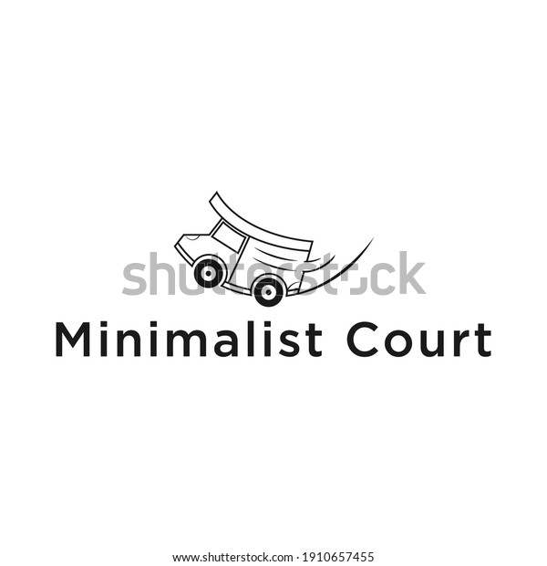 minimalist court food car logo design for business and\
company 