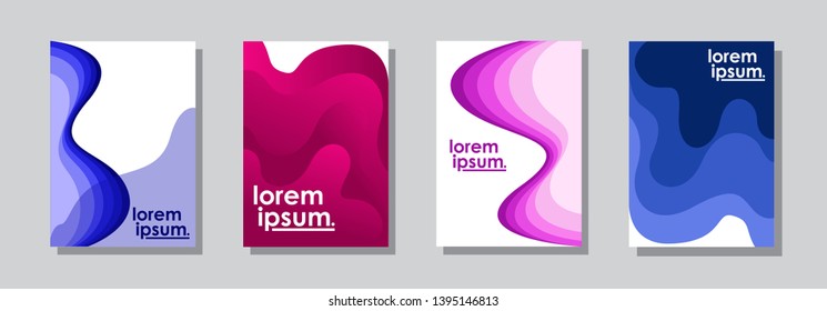 Minimalist cover design. Blue and pink are liquid. Future geometric patterns. very suitable for your work project. Vector Eps10.