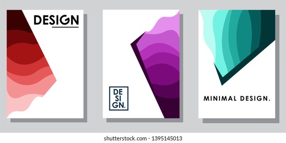 Minimalist cover design. Blue, red, purple in the form of liquid. Future geometric patterns. very suitable for your work project. Vector Eps10.