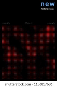 Minimalist cover design with color halftone. Vector design for report in minimalist tech style.