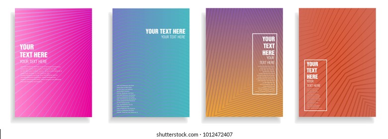 minimalist cover design with dynamic colorful halftone gradient. vector template for presentation, leaflet, magazine, poster in a4 size