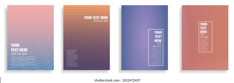 minimalist cover design with dynamic colorful halftone gradient. vector template for presentation, leaflet, magazine, poster in a4 size