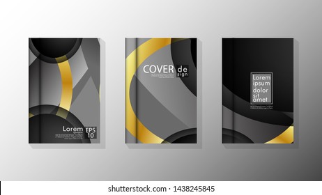 Minimalist cover design. Overlapping shapes. Future geometric patterns. Vector Eps10. book cover collection