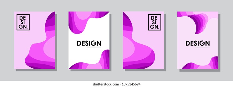 Minimalist cover design. Purple is liquid. Future geometric patterns. very suitable for your work project. Vector Eps10.