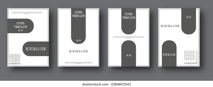 Minimalist cover design is a set of templates for banner, poster, postcard and corporate design. The idea of interior and decorative creativity. Simple design