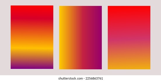 Plantillas de diseño de portada minimalista. Diseño de portadas de libros, álbumes, cuadernos, reportajes, revistas, volante, folleto, folleto. Fondo rojo, amarillo y violeta. Resumen de moda.