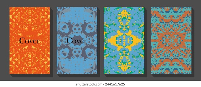 Minimalist cover templates. Modern gradient shapes composition. Cool Vintage Electronic Music Album Cover.