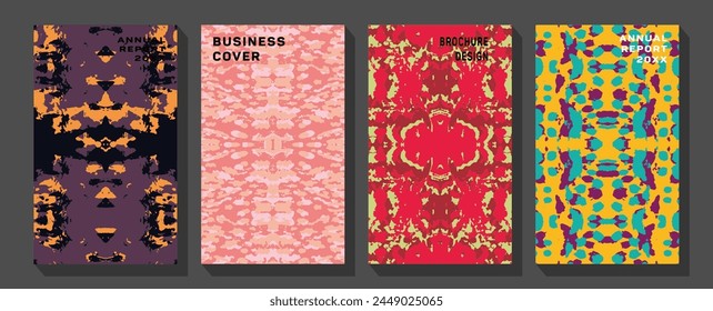 Minimalist cover templates. Modern gradient shapes composition. Rose gold. Vector illustration.