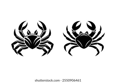 Minimalist Crab Logo Vector Art II Modern Stylish Icon with High Resolution for Clean, Professional Branding