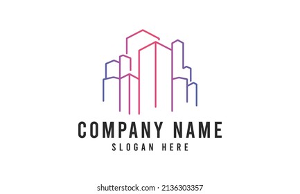 Minimalist Creative Architecture Building Symbol Logo