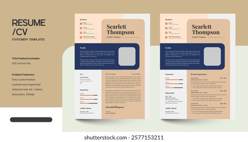 Minimalist Creative CV Resume Design Templates