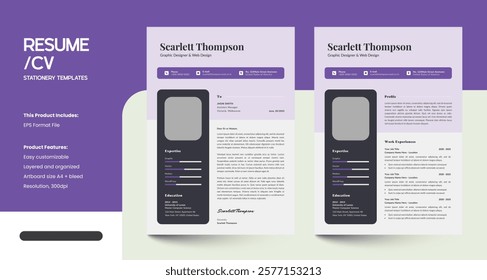 Minimalist Creative CV Resume Design Templates