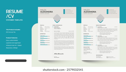 Minimalist Creative CV Resume Design Template