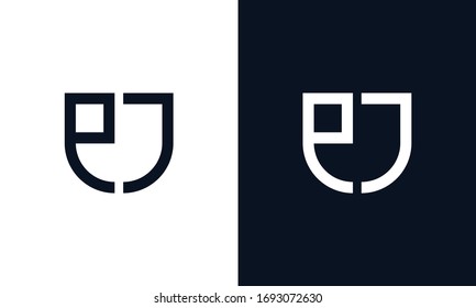Minimalist creative elegant line art letter EJ logo. This logo icon incorporate with letter E and J in the creative way.