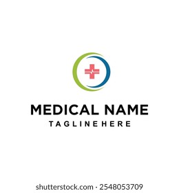 minimalist creative health medical logo concept