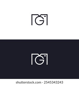 letra minimalista y creativa G, W, M, A, N monograma