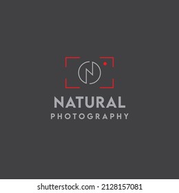 Minimalist and creative logo for Photography business or company in free vector file