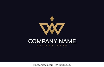 Minimalist Creative Luxury Regal Crown Emblem Logo Design